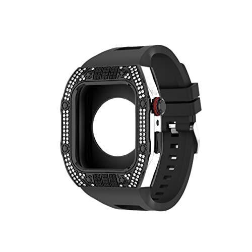 Bracelet en métal Apple Watch 44mm boîtier luxe acier inoxydable iWatch