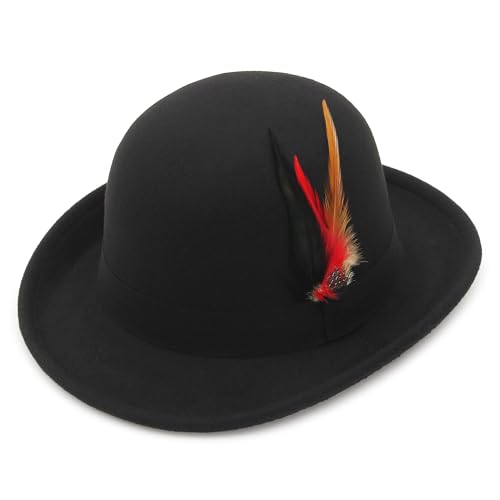 EOZY Chapeau Melon pour Homme et Femme Chapeau d'équitation Adulte Fedora de Carnaval