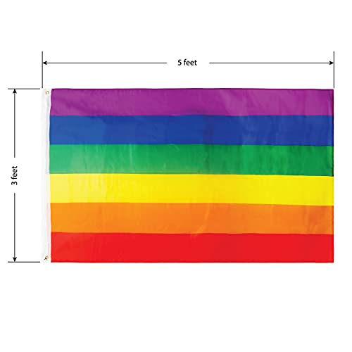The Pride Side Gay Pride Flag Set 3X5 Feet Hangable & Wearable As A Cape Rainbow Lgbt Colors Homosexual Lesbian Outdoor Banner. Extra-Durable With Brass Grommets + Travel String Bag #TOP2