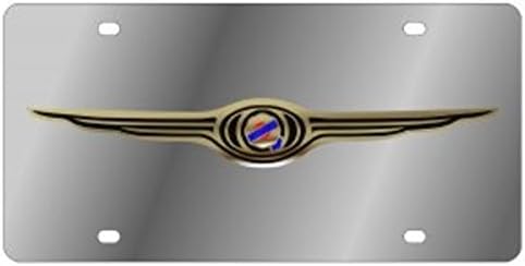 Chrysler Gold Logo Stainless Steel License Plate