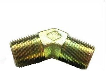 Hydraulic Pipe Fitting NPT 1/2" Male 45 Degree Elbow Plated Steel Oil Gas