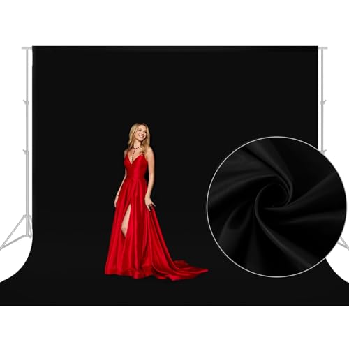 Toile de fond noire 3x3m pour photographie en polyester haute densité grand rideau