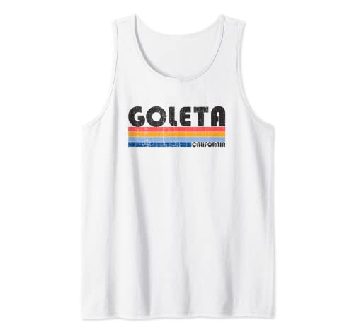 Estilo vintage de los 70 y los 80 Goleta, CA Camiseta sin Mangas
