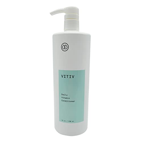 VITIV Daily Vitamin Conditioner | For All Hair Types | Made With Natural Ingredients | No Silicones, No Parabens, No Residue | Vegan (32 oz)