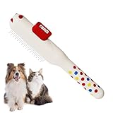 Comb for Cats,Self-Cleaning Anti Slip Tool with Metal Teeth | Dog Comb Grooming,for Puppy Dog Animals Indoor Home Shedding