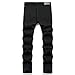 RXXKKK Men's Classic Zipper Biker Regular Fit Flex Jean (28, 6612 Black)