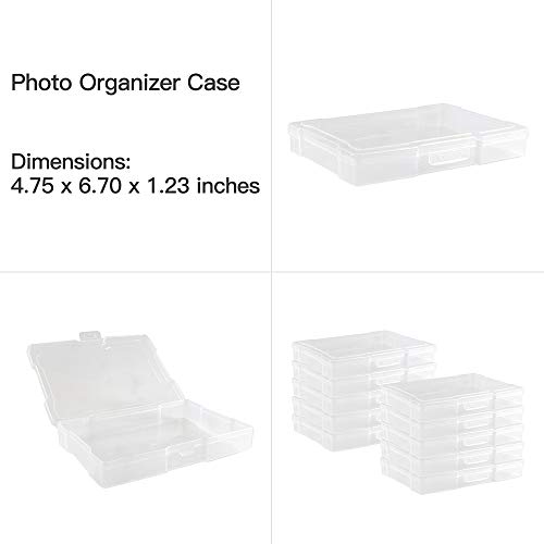 Image of novelinks Photo Storage Box and 16 Inner 4 inch x 6 inch Photo Storage Containers | 1Pack Clear, Photo Albums 4x6 Pictures, Photo Organizers and Storage, Card Game Storage, Task Boxes for Special Education