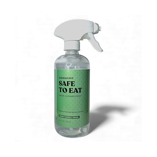 DERMAGLOVE Safe To Eat - Produce & Food Contact Cleaner Spray for Fruits, Veggies & Prep Areas - 16 Fl Oz (Pack of 1)