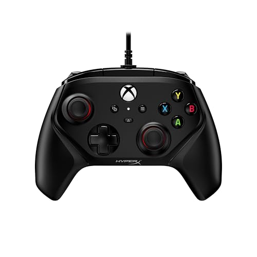 HyperX Clutch Gladiate mando para Xbox con cable, Botones programables, Conector de Audio de 3.5 mm, Licencia Oficial, Negro