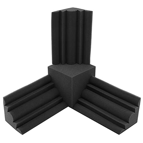 Tekiaviai 4Pcs/Set Acoustic Foam 1Pc 15X15X15cm Square Sound Insulation Foam+3Pcs 12X12X24cm Trap Wall Foam Flame Retardant - Image 3