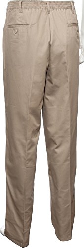 Mens Full Elastic Waist Pants with Zipper Fly and Snaps Closure2