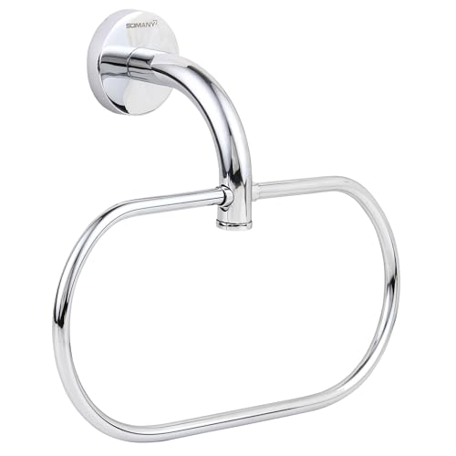 Image of Somany Optimus Rounds Towel Ring | Premium SS, Zinc & Brass | Modern Bathroom Accessory | Durable & Corrosion Resistant