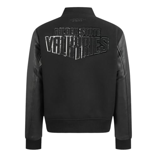 Womens WNBA Classic Triple Black Varsity Jacket2