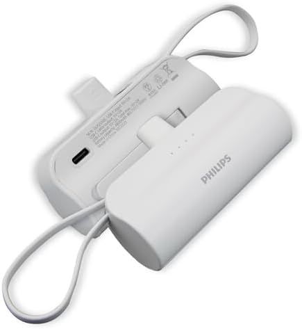 PHILIPS Mini Portable Charger 4800mAh Power Bank USB C Charging Small Portable Charger Battery Pack Lipstick Like with Kick Stand Compatible with iPhone 16/15, Samsung, ZTE, Nubia and USB C Phone - Image 4
