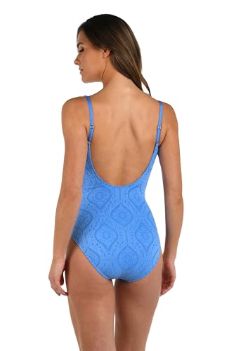 La Blanca Women's One Piece Swimsuit Plunge Tummy Control Bathing Suit2