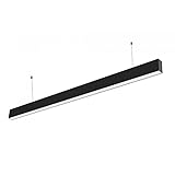 [Réglette LED 120cm 40W Suspendue Interconnectable NOIR] La Suspension Linéaire LED 120cm 40W offre un bon éclairage pour les espaces professionnels.