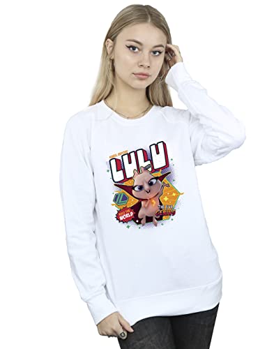 Image of Absolute Cult DC Comics Women's DC League Of Super-Pets Lulu Evil Genius Sweatshirt White X-Large