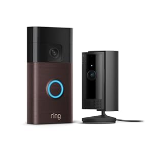 Ring Battery Video Doorbell (Venetian Bronze) + Ring Indoor Camera (Black)| DIY Wireless Video Doorbell Camera I Head-To-Toe View, HD Video