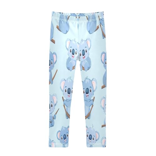 Toddler Girls Leggings Printed Yoga Pants Leggings Blue Branches Koala for Kids