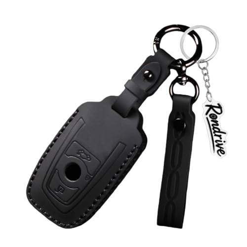 Étui en cuir clé BMW Série 1 2 3 4 cousu main luxe noir