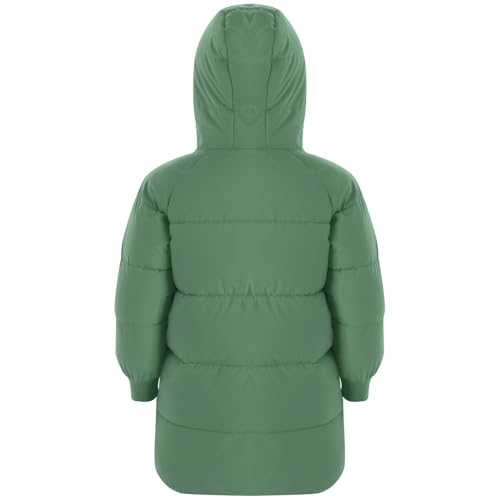 Loyan Toddler Boys Girls Thick Padded Coats Lightweight Winter Outerwear Hooded Puffer Jackets Greem 7-8 Years4
