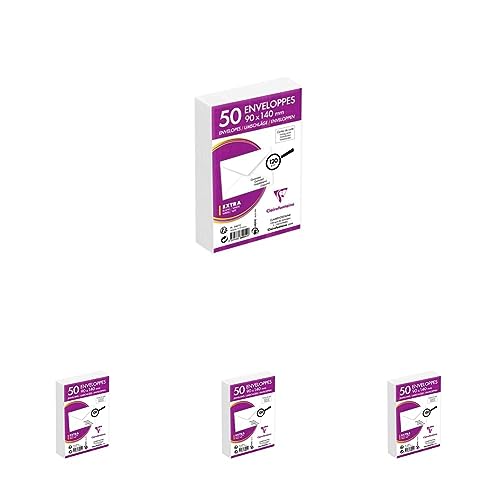 Enveloppes de visite Clairefontaine 90x140 blanches avec fermeture gommée