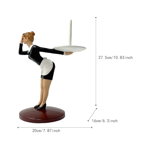 Portarrollos de resina decorativo y moderno con figura de mucama 4