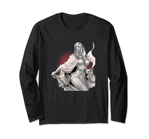 Marvel X-Men Emma Frost Diamond Skin Vintage Portrait Long Sleeve T-Shirt