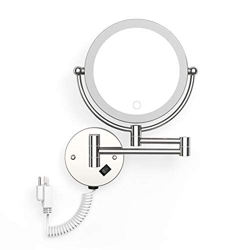 Miroir maquillage LED mural 5X pour illuminer votre routine beauté dans la salle de bain