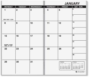 AT-A-GLANCE Recycled Monthly Refill for 70-064, 3 x 6 Inches, 2013 (70-906-10)