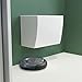 SYUFRE Wall Mount Bathroom Sink Modern Vessel Sink Porcelain Ceramic White Corner Sink White Vessel Sink Vanity with Overflow and One -Click Drainage (Color : 31 * 31cm/12.2 * 12.2in)