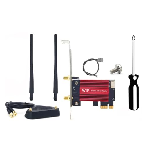 UDSKNV[KSL Adaptador de Red InaláMbrico WiFi 7 BE200 Pro Pcie+Antena 8DB BT5.4 Tri Band 2.4G/5G/6GHz Tarjeta WiFi BE200 para Win11 Linux