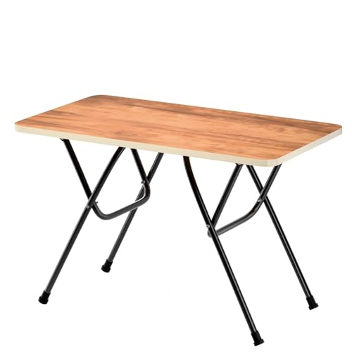 Image of Multipurpose Foldable & Portable Study Table, Computer Desk, Foldable for Office Work, Laptop Desk, 2 Seater Dining Table for Home and Office (W Wood)