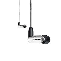Shure AONIC 3 Wired Sound Isolating Earbuds, Clear Sound, Single Driver with BassPort, Secure In-Ear Fit, Detachable Cable, Durable Quality, Compatible with Apple and Android Devices, White