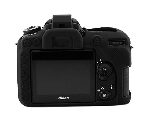 Custodia in silicone compatibile con Nikon D7500 CC2120a, Nero , Custodia per fotocamera