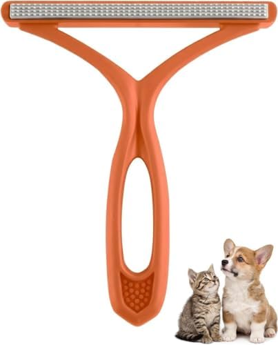 1 Pcs Pet Hair Remover, Dog Hair Remover, Carpet Brush for Pet Hair, Easy to Clean (Orange)
