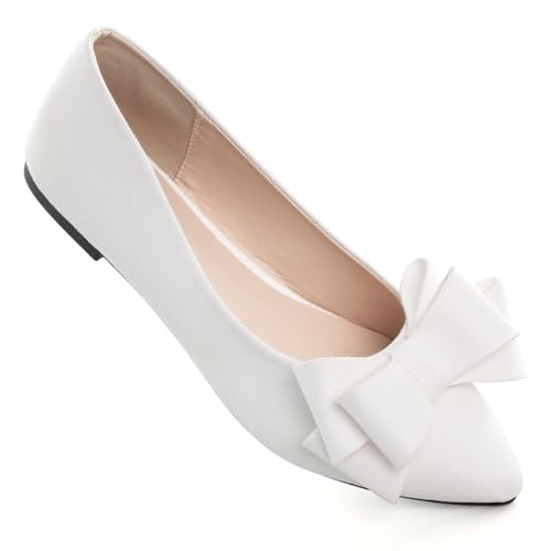 Image of TN TANGNEST Women Fashion Bowknot Flats Comfort Pointed Toe Dress Shoes