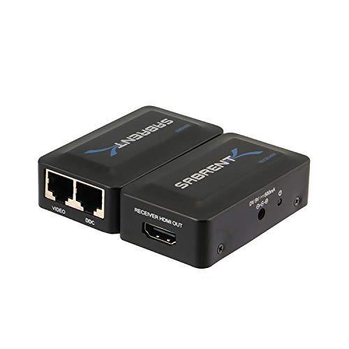 SABRENT 200-Feet HDMI Extender Over Cat5/6 with RJ45 Adapter and Included Power Adapter (HDMI-EXTC)