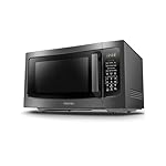 TOSHIBA ML-EM45P(BS) Countertop Microwave Oven with Smart Sensor and Position Memory Turntable, Function, 1.6 Cu.ft 13.6" Removable Black Stainless Steel, 1200W