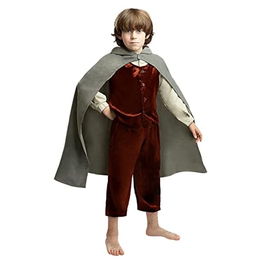 Funidelia | Disfraz de Frodo - El Señor de los Anillos Oficial para niño Talla 7-9 años El Hobbit, Películas & Series, El Señor de los Anillos, Lord of The Rings (LOTR) - Color: Gris/Plateado