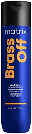 Matrix Brass Off Nourishing Conditioner | Moisturizes Dry Hair | For Color Treated & Bleached Hair | Non-Color Depositing | Leave In Conditioner | Salon Conditioner | Packaging May Vary | 10.1 Fl. Oz