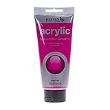 Reeves Acrylic Colour Tube, 200 ml, Rose Red