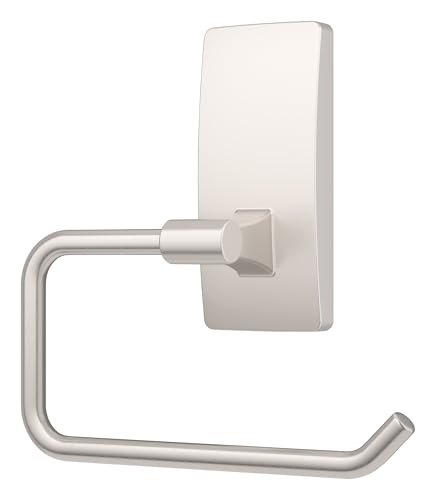 Image of Command Toilet Paper Holder, Satin Nickel, 1 Holder, 2 Strips
