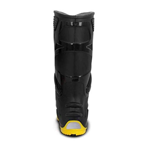 Bota Motociclista Impermeável Cano Longo Pvc Motosafe Bracol Tamanho:38;Cor:Amarelo