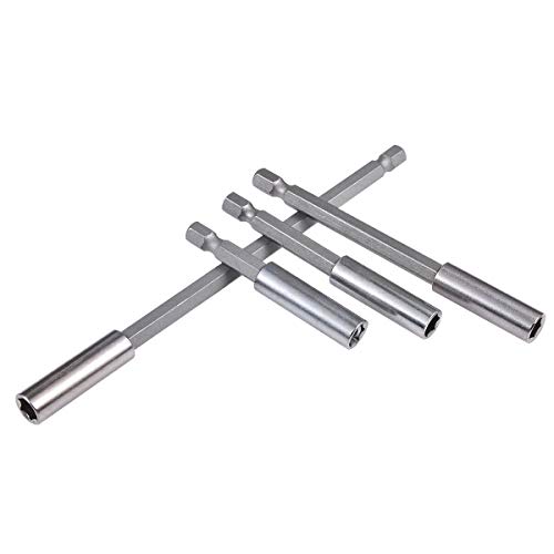 HOHXEN 4 pcs Porte-embout magnétique Extensions 2-10,2 - 15,2 cm, 1/4 ¡± à changement rapide Tige hexagonale robuste - Vis, écrous, perceuses, Handheld Outil de pilotes, boîte et Construction Cover