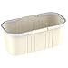 NEWCREATIVETOP Long Plastic Rectangular Handy Baskets / Mop Buckets (Noncollapsible Buckets 03 - Ivory)