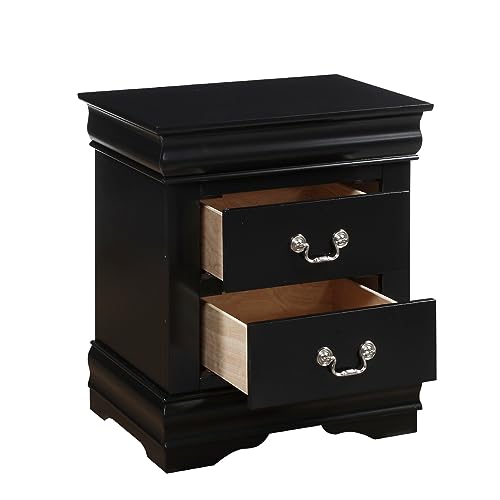 Acme Louis Philippe Nightstand in Black by Acme - Image 2