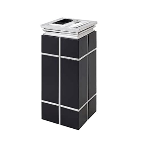 BODHIS Mülleimer für den Außenbereich, Mülleimer für den Außenbereich mit Aschenbecher, vertikale Mülleimer, Mülleimer mit großer Kapazität für Abfalleimer im Innenbereich