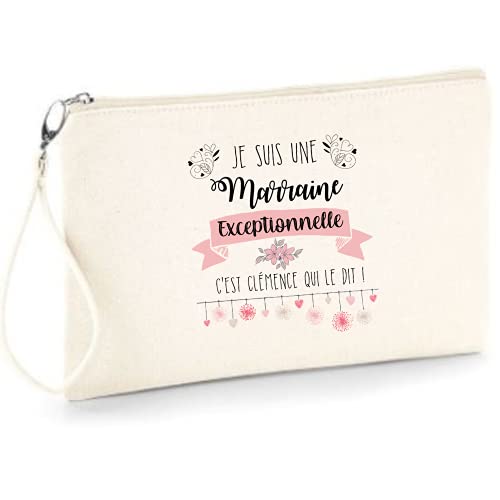 Pochette/grande Trousse personnalisable Pour Marraine, Maman, Mamie, Tata, Maitresse, Atsem, Avs, ... Idéal en cadeau !