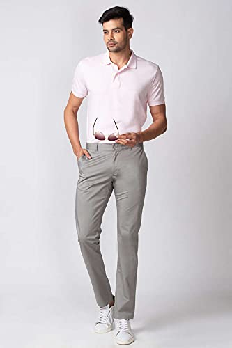 Image of blackberrys Solid Cotton Super Slim Fit Mens Trousers (A21BB60A2IA21FM-P)